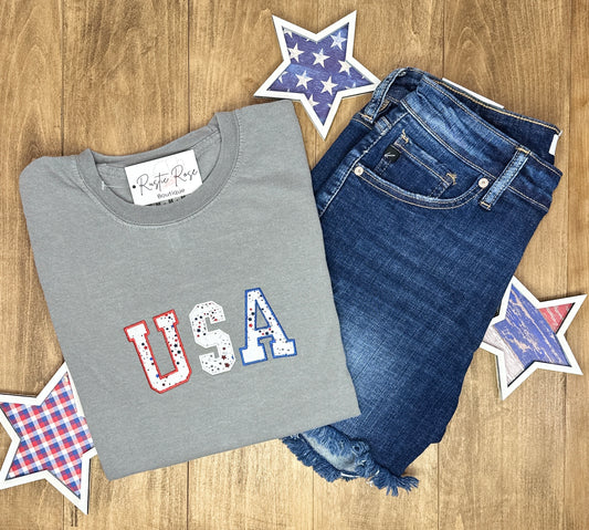 USA T-Shirt - Gray