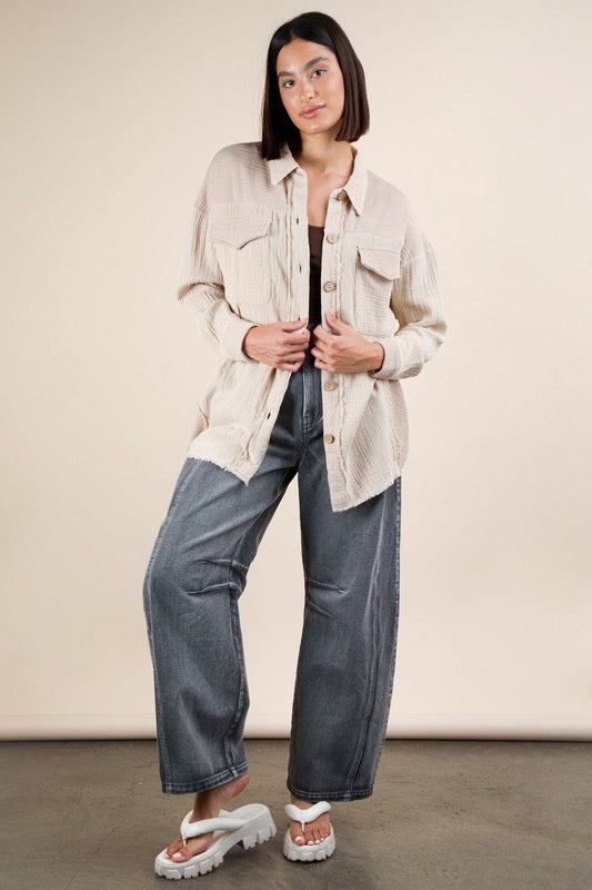 Taupe Shacket